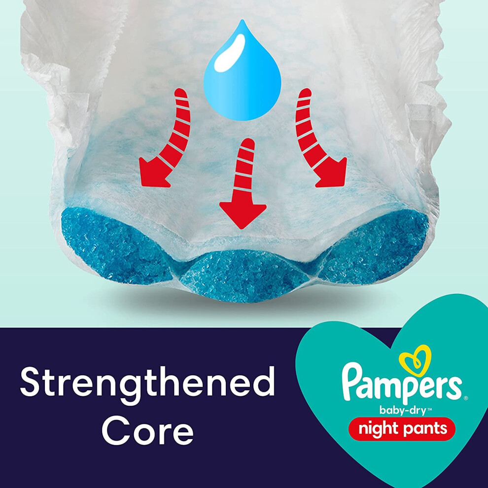 Pampers Baby Dry Nappy Pants Jumbo+ Pack Nappies Size 5, 12kg-17kg