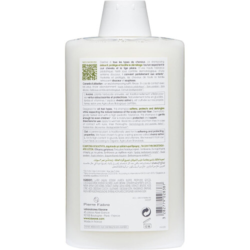 Klorane (400 ml) LECHE AVENA champú suave 1