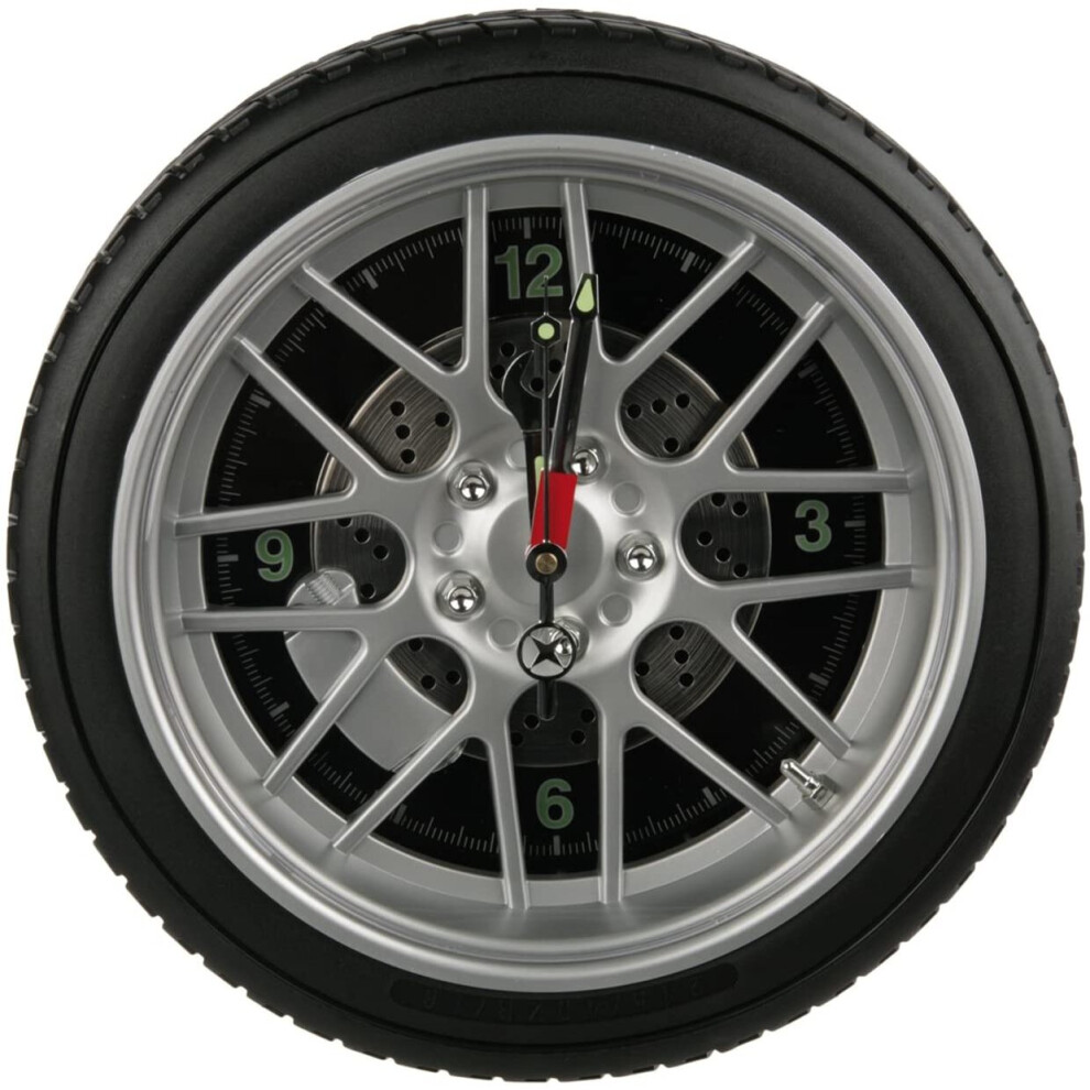 ootb Wheel Wall Clock with 16 LED, Multi-Colour, 8 x 35 x 35 cm