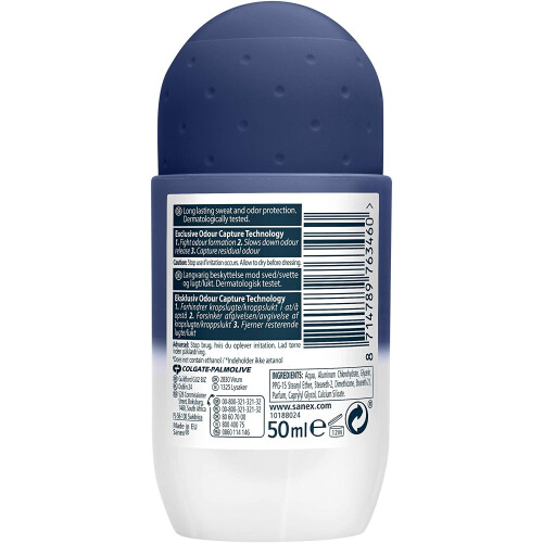 Sanex Sanex Men Active Control Antiperspirant Roll On Deodorant 50ml, Pack of 6, white 2