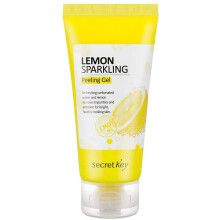 SECRET KEY Lemon Sparkling Peeling Gel 4.05 fl.0z.(120ml) - Lemon Water and Sparkling Water Skin Purifying Exfoliater, Removes Dead Cells, Sebum Clear