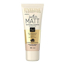 Eveline Satin Matt Mattifying Foundation 101 Elfenben 30 ml