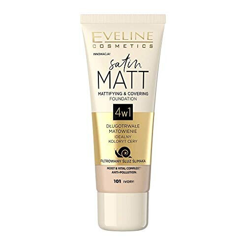 Eveline Satin Matt Mattifying Foundation 101 Elfenben 30 ml