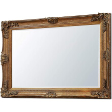 Barcelona Trading Abbey Large Gold Shabby Chic Antique Style Wall/Over Mantle Mirror - 31in x 43in, GL106-3