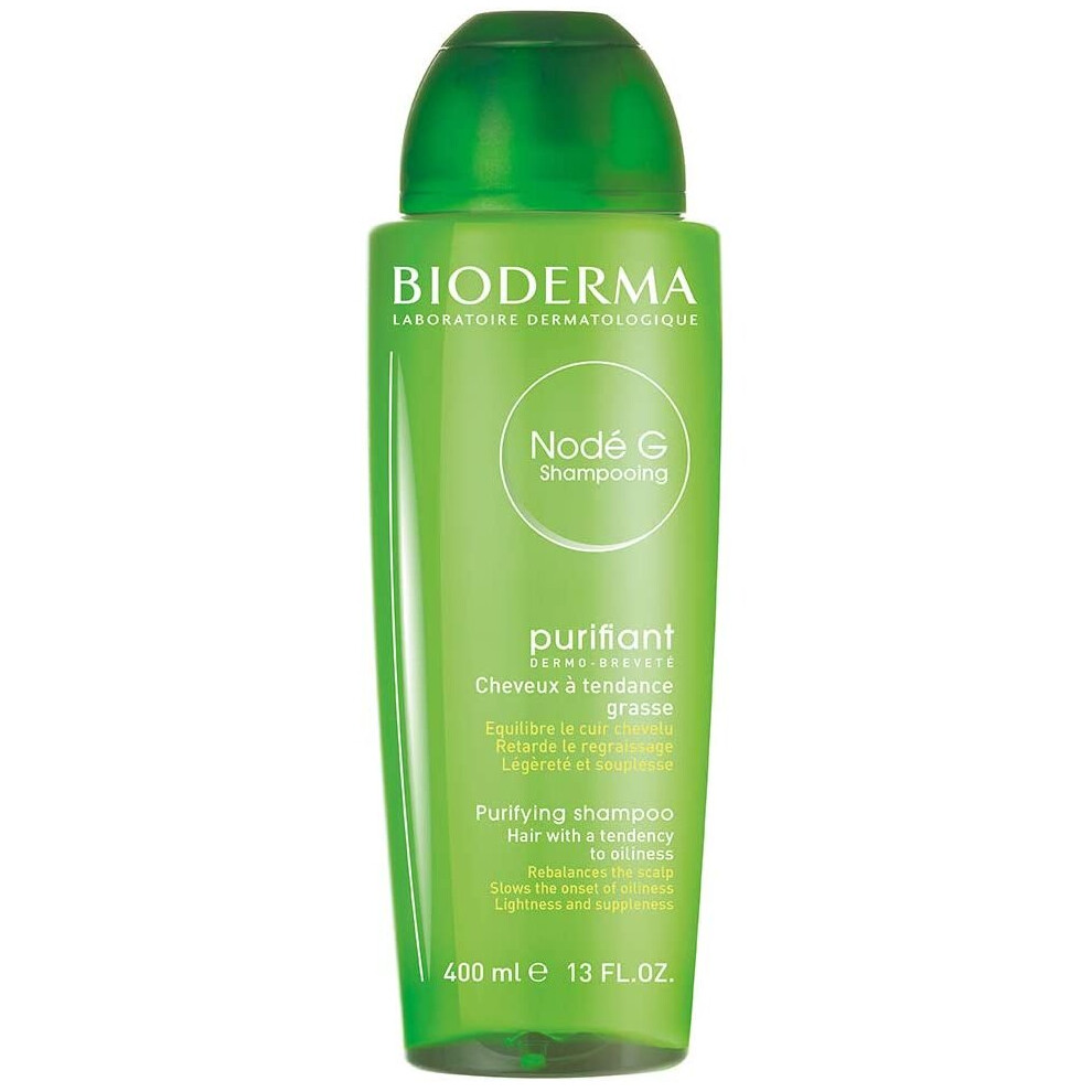 NODE G Shampoo 400 ml | Gentle Cleansing - Regulates Oil Production | For Greasy Hair, Oily Scalps