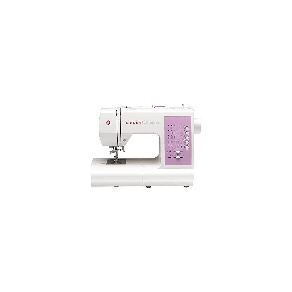 Singer 7463 Confidence Sewing Machine, White Machine white