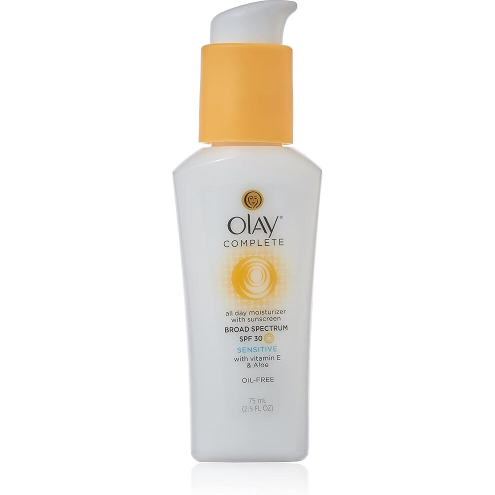 Olay Complete Defense Daily Uv Moisturizer Spf 30, Sensitive Skin 2.5 Fl Oz (75 Ml)