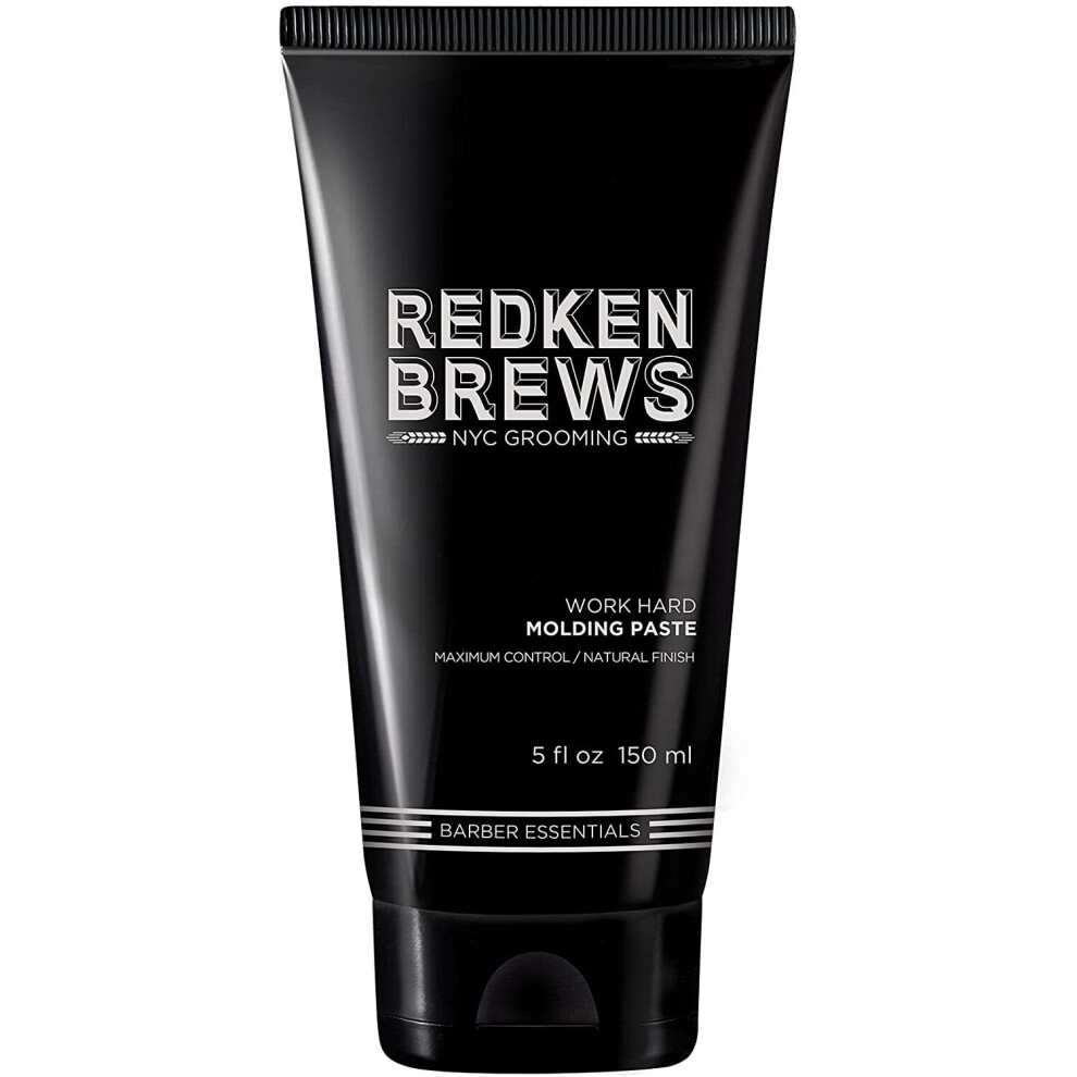 Redken Brews Work Hard Molding Paste (Maximum Control/Natural Finish) 459053-150ml/5oz