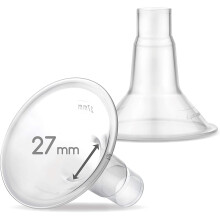 Maymom Myfit 27Mm Shields Compatible with Medela Breast Pump- Personalfit, Freestyle, Harmony, Maxi Connector; Connect to Widemouth/Narrow Connector,
