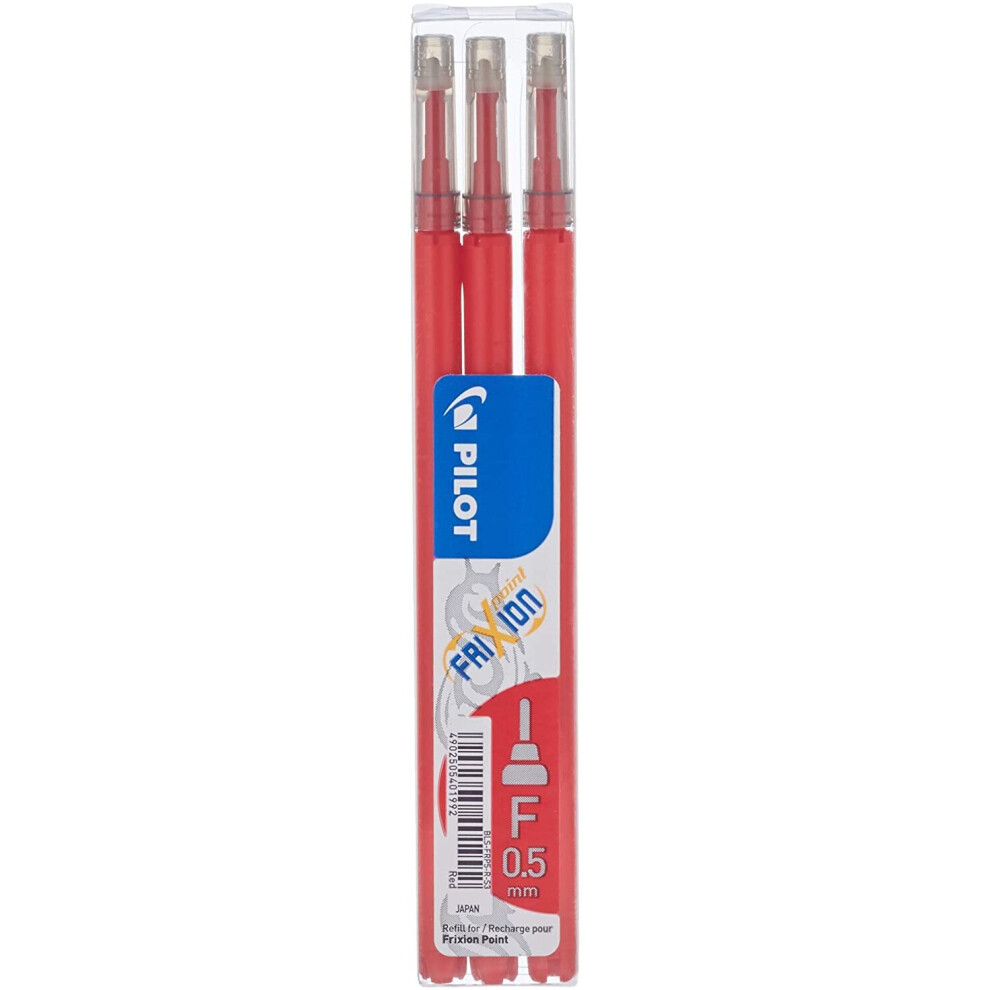 Pilot Refills for Frixion Point Rollerball 0.5 mm (Pack of 3) - Red