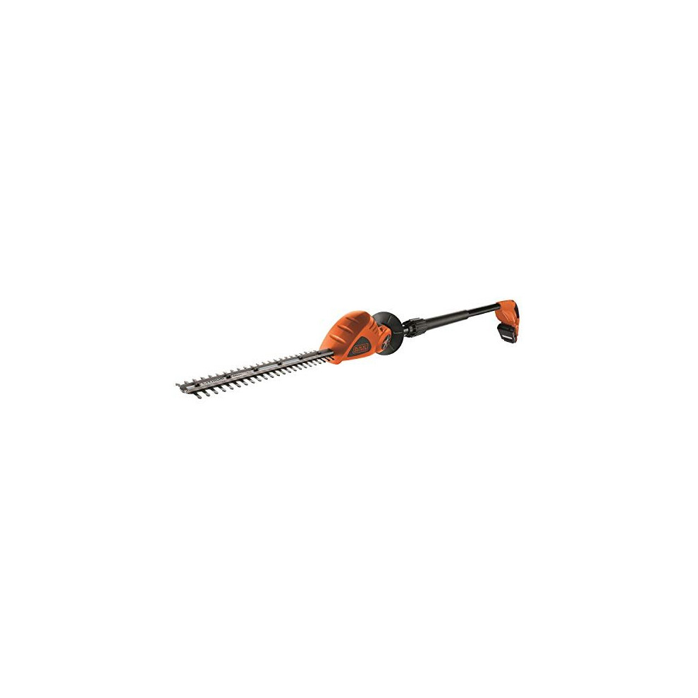 Black + Decker GTC1843L20 cordless hedge trimmer - cordless hedge trimmers (Battery, Double, Lithium-Ion (Li-Ion), Black, Orange, Stainless steel)