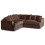 (Chocolate) Ferguson Symmetrical 5 Seater Corner Sofa 1