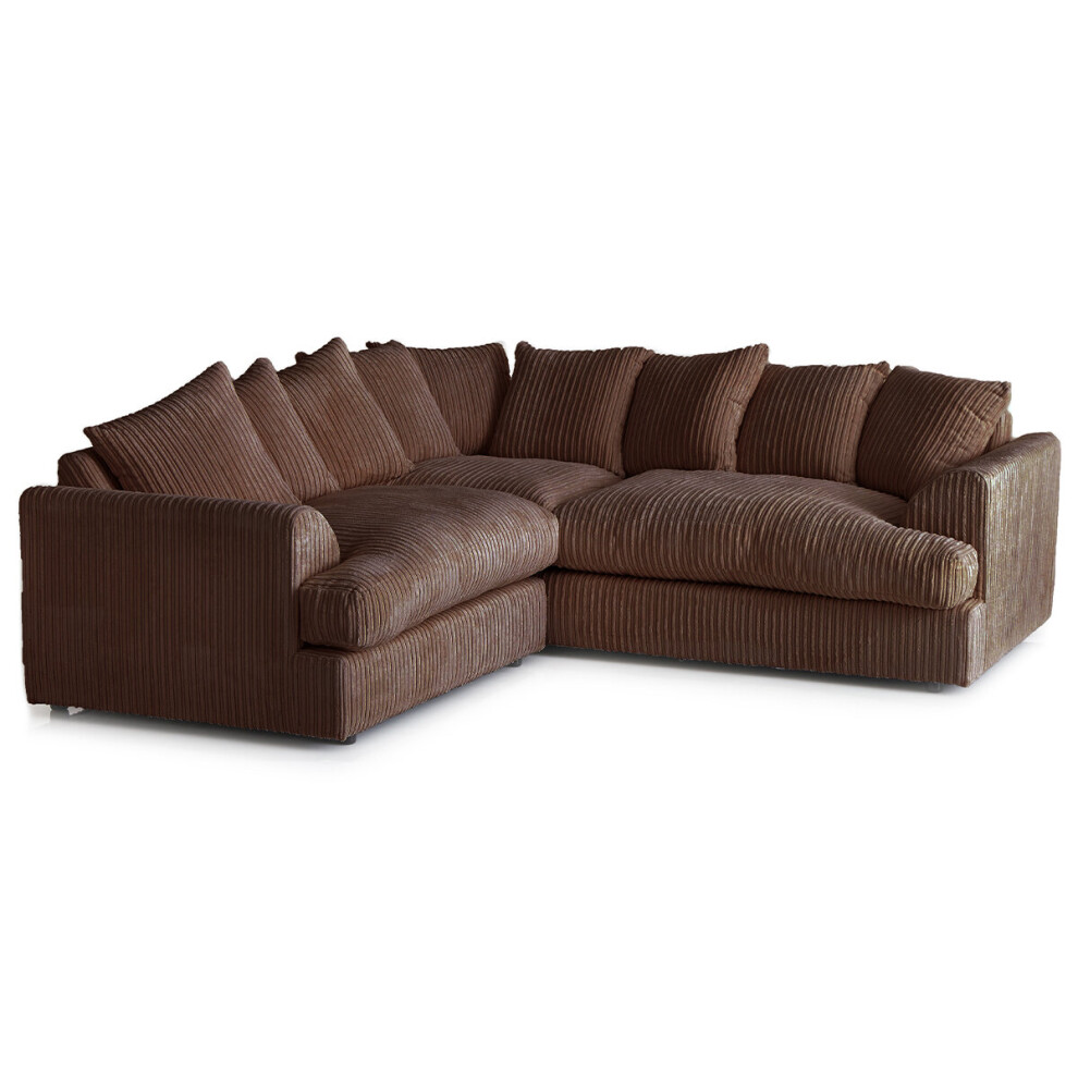 (Chocolate) Ferguson Symmetrical 5 Seater Corner Sofa