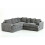 (Grey) Ferguson Symmetrical 5 Seater Corner Sofa 1
