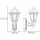 ASD CL/BK100P Coach Lantern with PIR Movement Sensor (Black) 2