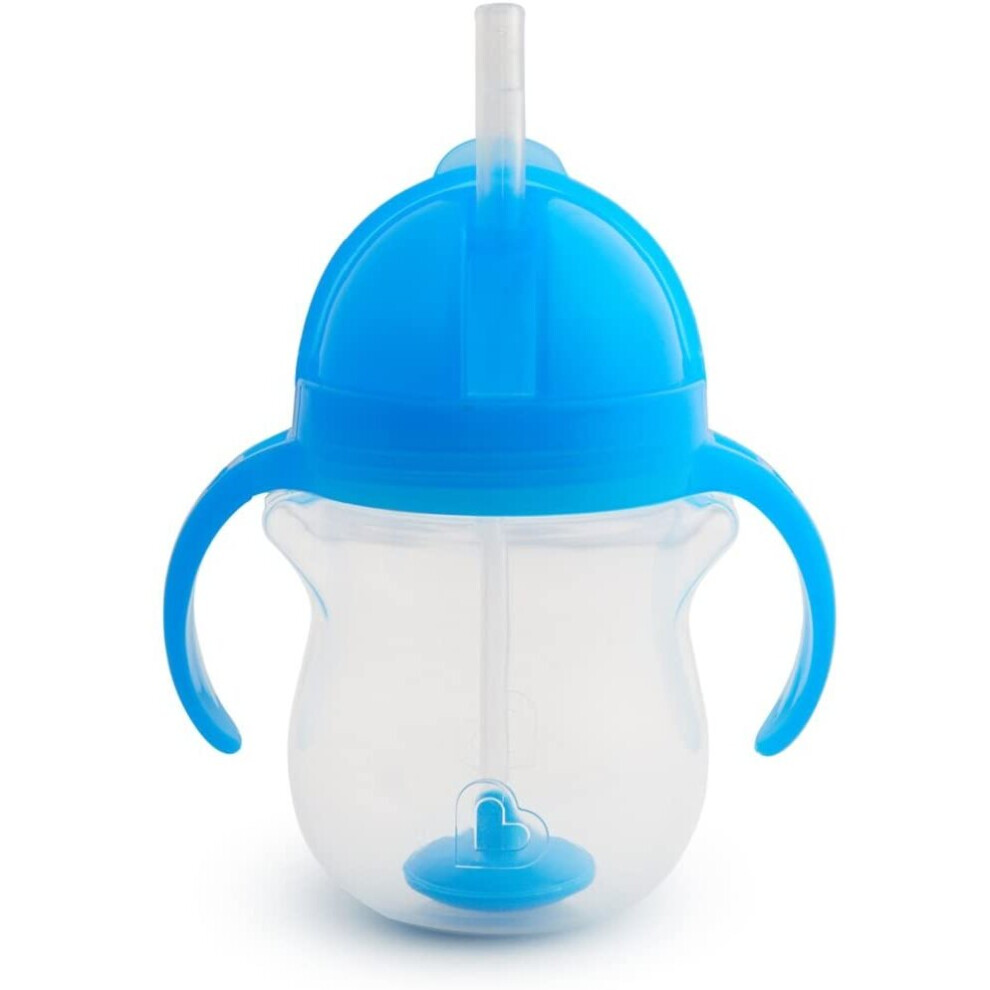 Munchkin Click Lock Tip and Sip Weighted Flexi Straw Trainer Cup (7 oz/207 ml, Blue)