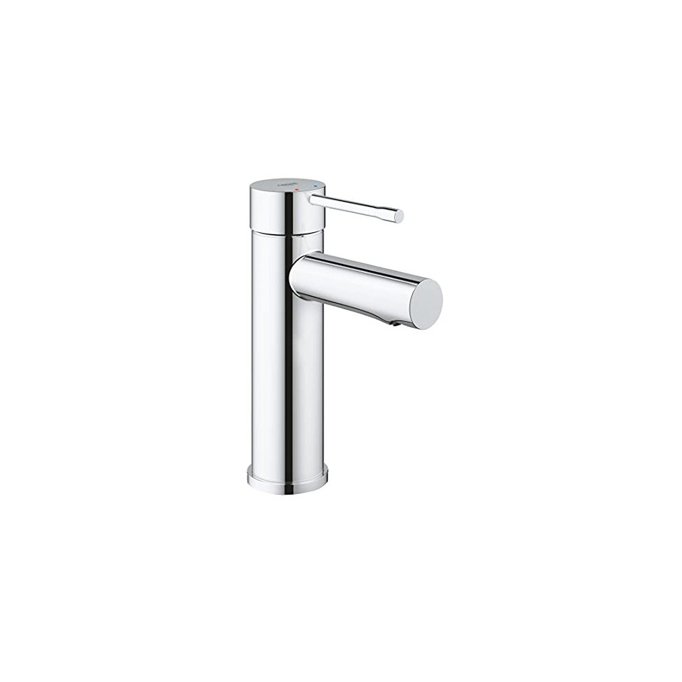 GROHE Essence single-lever basin tap, one handle bathroom mixer, smooth body, no waste, regular spout, water-saving, easy to clean, easy installation,