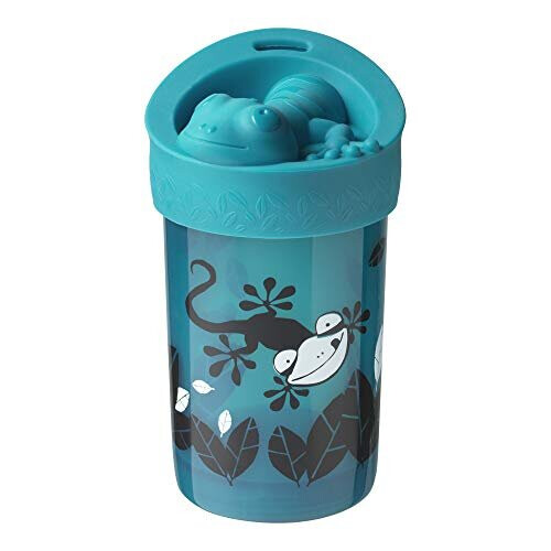 Tommee Tippee Tommee Tippee No-Knock Cup with Fun Removeable Lid, 300ml, 18 Months, Blue