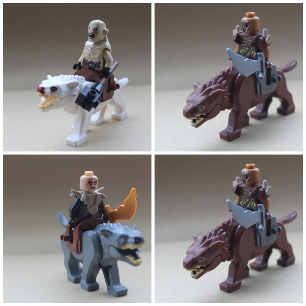 Novelty Gifts Uk Lord Of The Rings Hobbit Mini Toy Action Figures Fit Lego Orcs Wargs