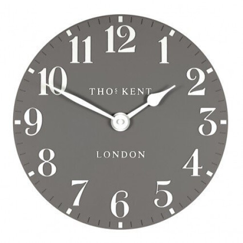 Thomas Kent Arabic Design Dolphin Grey Wall Clock - 12" London