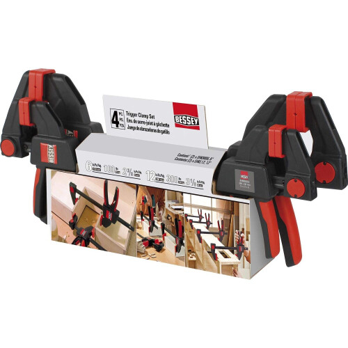 BESSEY BESSEY EZM Single Lever Clamp Set 4-Piece