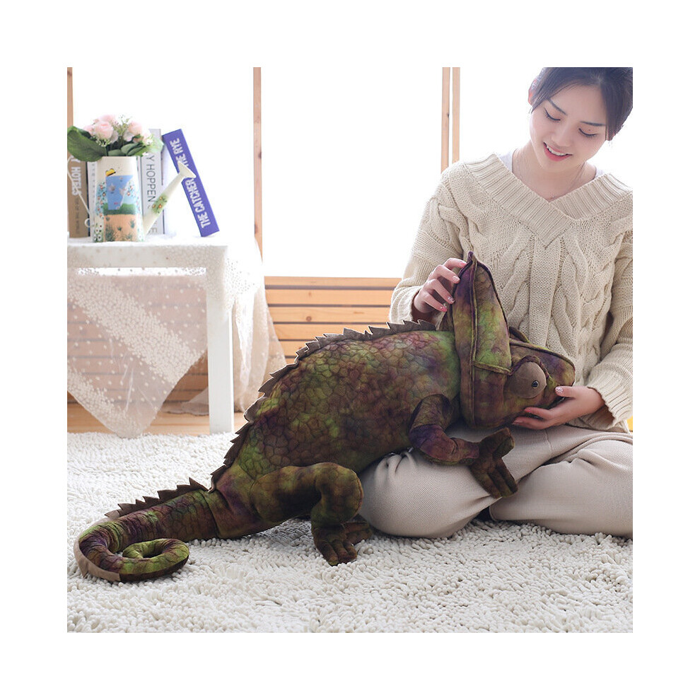 (Brown) 27'' Chameleon lizard Plush Stuffed Doll Toys UK