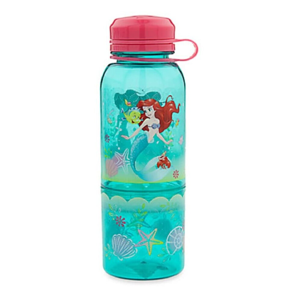 Disney Store Ariel Plastic Snack Drink Water Bottle New 2016 By