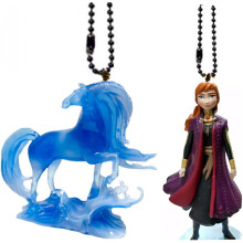Nokk Elsa s Horse 4 & Princess Anna Purple Pvc Keychain Dangler