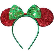 Christmas Minnie Ear Bow Headband Sequin Halloween Party Wear