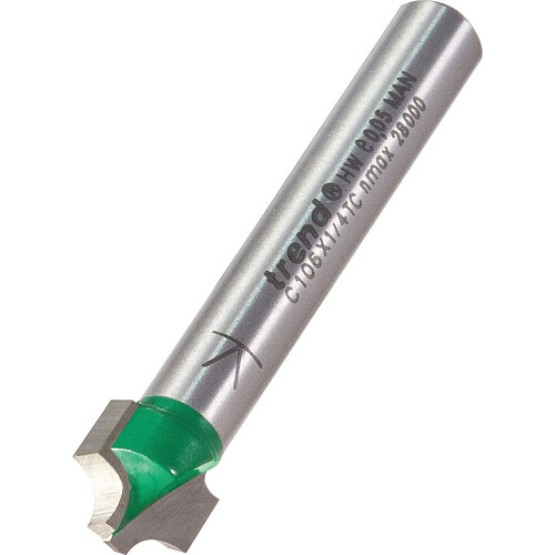 Trend Trend C106X1/4TC Ovolo 3.2mm Radius X 9.5mm Diameter, Silver