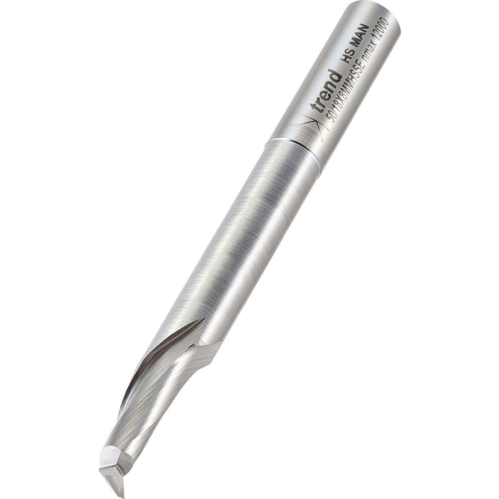Trend Professional HSSE 8mm shank straight router cutter - 8mm diameter for aluminium and plastics