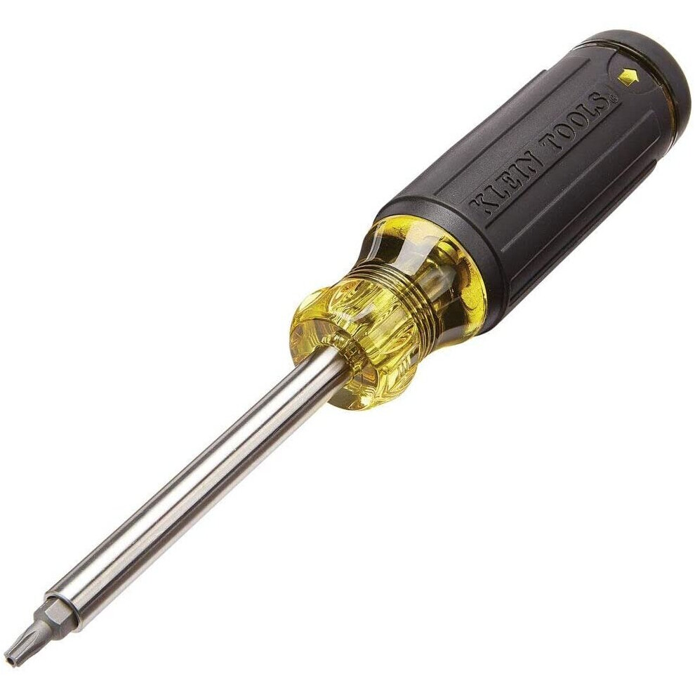Klein Tools 32305 Multi-bit Ratcheting Screwdriver, 15-in-1 Tool with Phillips, Slotted, Square, Torx and Combo Bits and 1/4-Inch Nut Driver