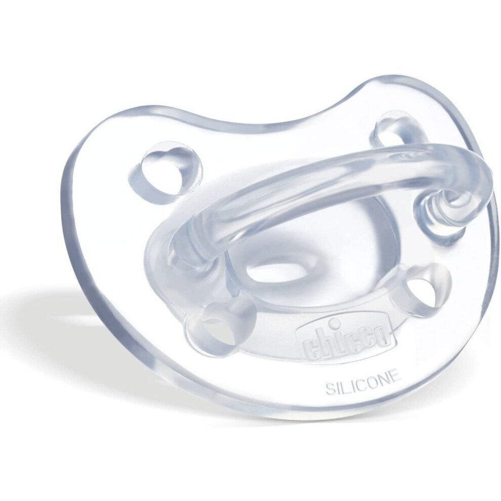 Chicco Children's Rubber Dummy Silicone 16-36 MESI Transparent
