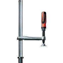 Bessey TW28-30-12-2K Spannelement mit Fixer Ausladung TW28 Clamping Element for Welding Tables with 2K Plastic Handle, Red/Grey, 300/120 mm