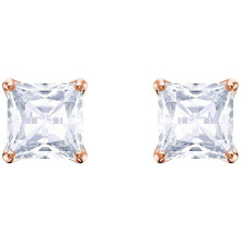Swarovski Attract Square Crystal Rose Gold Earrings