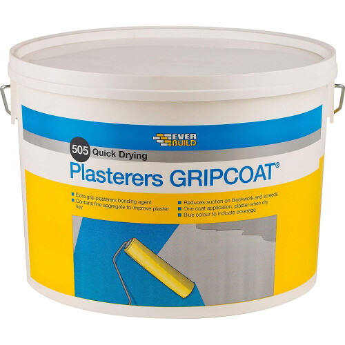 Everbuild Everbuild 505 Quick Drying Plasterers Grip Coat, Blue, 10 Litre