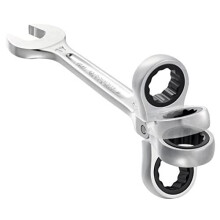 Facom 467bf. 18 Metric Articulated Ratchet Combination Spanner, 18 mm, Silver
