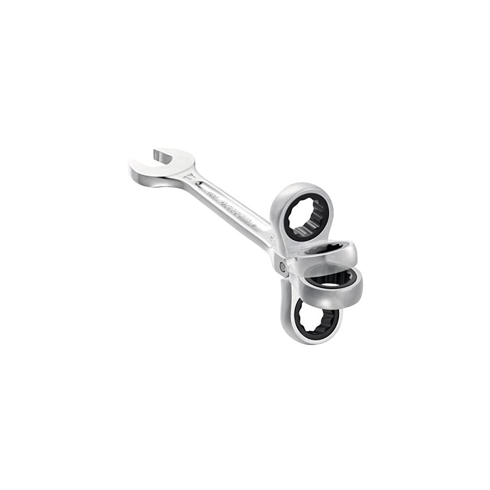 Facom 467Bf. 18 Metric Articulated Ratchet Combination Spanner, 18 Mm, Silver