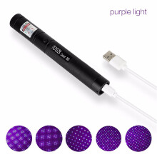(purple) Laser Pen Powerful Laser Pointer Pen Rechargeable Laser Pointer Pen Adjustable Focus Laser