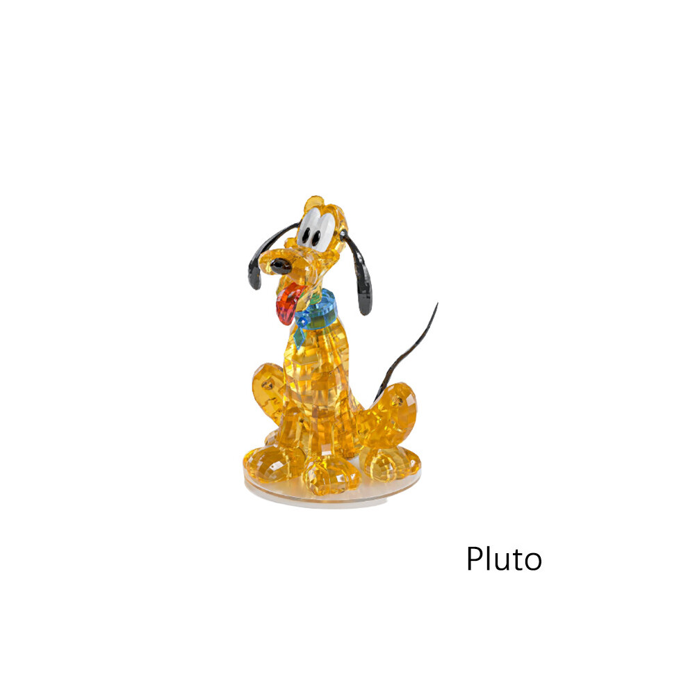 (Pluto) Disney Collection Mickey Minnie Donald Goofy Crystal Building Blocks Kids Toys