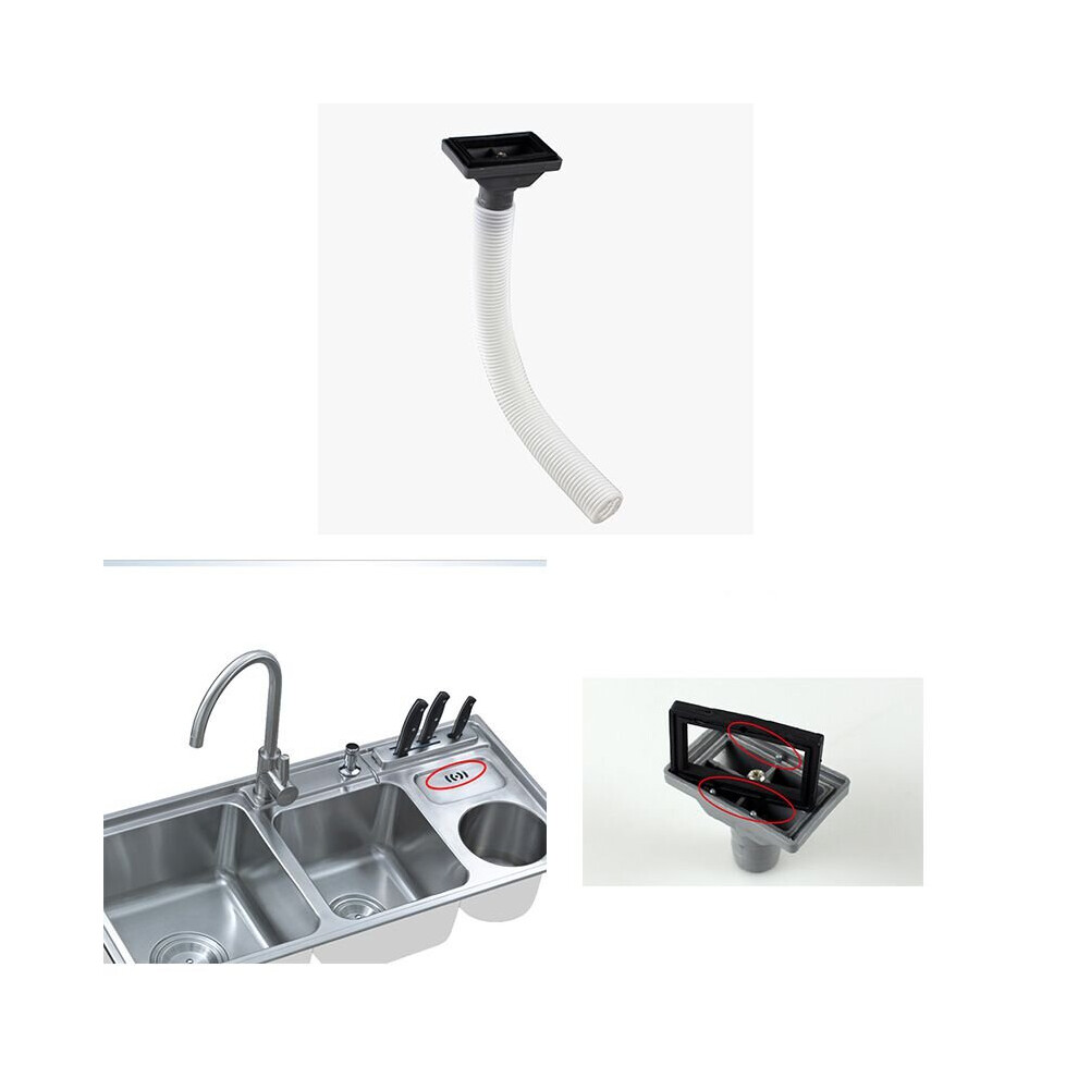 Anti-Overflow Device Overflow Joint Kitchen Bathroom Upside Square Shape Sink 693623522846