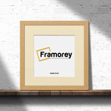 (Oak With Ivory Mount, 55x55CM Pic (65x65CM Frame)) Square Size Oak Picture Frame Photo Frames With Multicolored Mount Flat Wooden Poster Frames