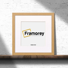 (Oak With White Mount, 60x60CM Pic (70x70CM Frame)) Square Size Oak Picture Frame Photo Frames With Multicolored Mount Flat Wooden Poster Frames