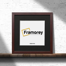 (Mahogany With Black Mount, 8x8 Pic (10x10 Frame)) Square Size Mahogany Picture Frame Photo Frames With Multicolored Mount Flat Wooden Poster Frames