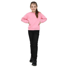 (9-10 Years, Baby Pink) Unisex Plain Baby Pink Jumper Crew Neck Sweatshirt