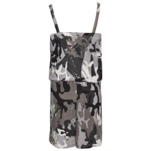 (5-6 Years, Camo Charcoal) Girls Camo Charcoal Playsuit All In One Jumpsuit