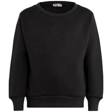 (2-3 Years, Black) Girls Boys Plain Jumper Crew Neck Sweatshirt 5-13