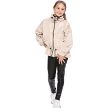 (7-8 Years, Stone) Girls Windbreaker Shower Proof Jacket Stylish 5-13