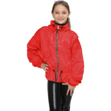 (9-10 Years, Red) Girls Windbreaker Shower Proof Jacket Stylish 5-13
