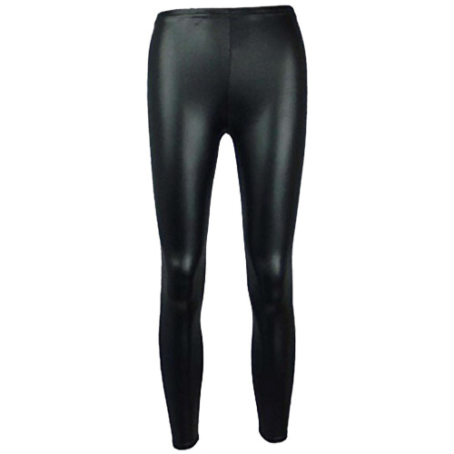 Girls Wet Look Kids Shiny PVC Dance Leggings 7-13 on OnBuy